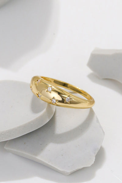 Inlaid Zircon Star Ring - SHE BADDY© ONLINE WOMEN FASHION & CLOTHING STORE