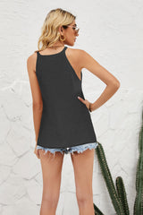 Grecian Neck Knit Tank - SHE BADDY© ONLINE WOMEN FASHION & CLOTHING STORE