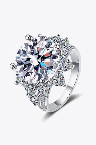 10 Carat Moissanite Flower-Shaped Ring - SHE BADDY© ONLINE WOMEN FASHION & CLOTHING STORE