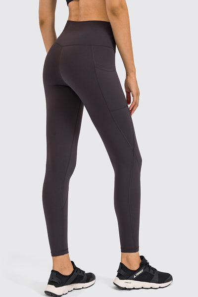 High Rise Yoga Leggings with Side Pocket - SHE BADDY© ONLINE WOMEN FASHION & CLOTHING STORE