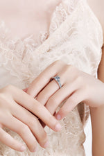 Lucky Charm Moissanite Rhodium-Plated Ring - SHE BADDY© ONLINE WOMEN FASHION & CLOTHING STORE