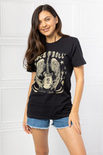 mineB Full Size Rock & Roll Graphic Tee - SHE BADDY© ONLINE WOMEN FASHION & CLOTHING STORE