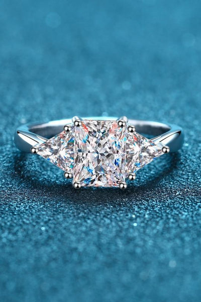 3 Carat Moissanite 925 Sterling Silver Rhodium-Plated Ring - SHE BADDY© ONLINE WOMEN FASHION & CLOTHING STORE