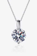 Minimalist 925 Sterling Silver Moissanite Pendant Necklace - SHE BADDY© ONLINE WOMEN FASHION & CLOTHING STORE