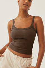 In Your Dreams Ribbed Cropped Cami - SHE BADDY© ONLINE WOMEN FASHION & CLOTHING STORE