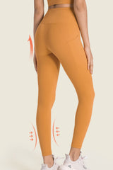 High-Rise Wide Waistband Pocket Yoga Leggings - SHE BADDY© ONLINE WOMEN FASHION & CLOTHING STORE