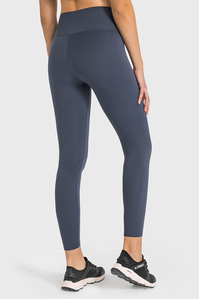 High Waist Ankle-Length Yoga Leggings - SHE BADDY© ONLINE WOMEN FASHION & CLOTHING STORE