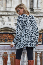 Leopard Longline Cardigan with Pockets - SHE BADDY© ONLINE WOMEN FASHION & CLOTHING STORE