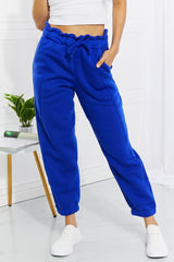 Zenana Full Size Can't Stop Me Paperbag Waist Joggers - SHE BADDY© ONLINE WOMEN FASHION & CLOTHING STORE