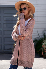 Heathered Open Front Longline Cardigan - SHE BADDY© ONLINE WOMEN FASHION & CLOTHING STORE