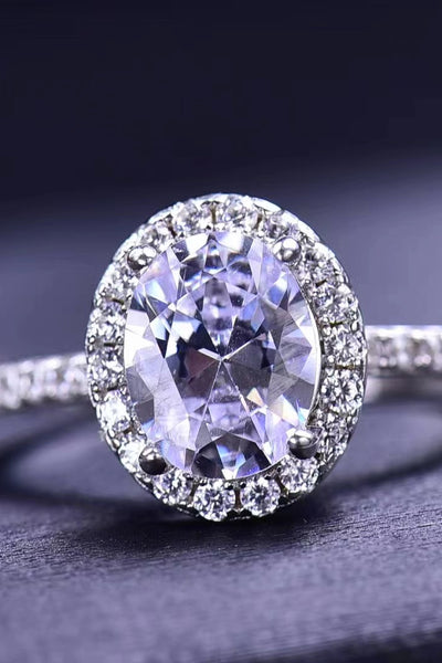 2 Carat Moissanite Platinum-Plated Ring - SHE BADDY© ONLINE WOMEN FASHION & CLOTHING STORE