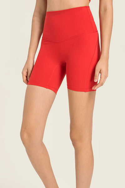 Seamless High-Rise Wide Waistband Biker Shorts - SHE BADDY© ONLINE WOMEN FASHION & CLOTHING STORE