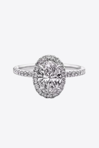 2 Carat Moissanite Platinum-Plated Ring - SHE BADDY© ONLINE WOMEN FASHION & CLOTHING STORE