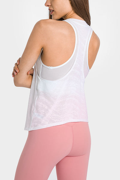 Spliced Mesh Racer Back Tank - SHE BADDY© ONLINE WOMEN FASHION & CLOTHING STORE