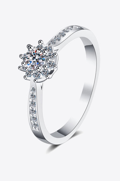 Moissanite Rhodium-Plated Snowflake Ring - SHE BADDY© ONLINE WOMEN FASHION & CLOTHING STORE
