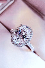 2 Carat Moissanite Platinum-Plated Ring - SHE BADDY© ONLINE WOMEN FASHION & CLOTHING STORE
