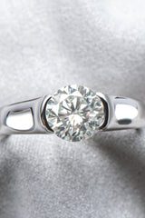 Looking Good 2 Carat Moissanite Platinum-Plated Ring - SHE BADDY© ONLINE WOMEN FASHION & CLOTHING STORE