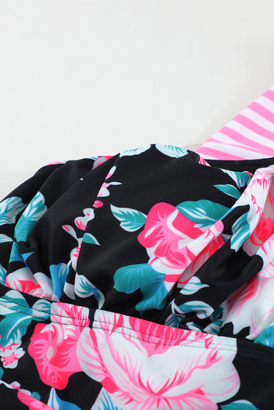 Mixed Print Tie-Back Two-Piece Swimsuit - SHE BADDY© ONLINE WOMEN FASHION & CLOTHING STORE