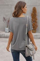 Plain Twist T-Shirt - SHE BADDY© ONLINE WOMEN FASHION & CLOTHING STORE