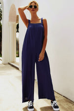 Wide Strap Wide Leg Jumpsuit - SHE BADDY© ONLINE WOMEN FASHION & CLOTHING STORE