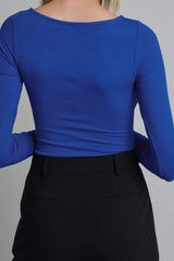 Cutout Ribbed Long Sleeve Bodysuit - SHE BADDY© ONLINE WOMEN FASHION & CLOTHING STORE