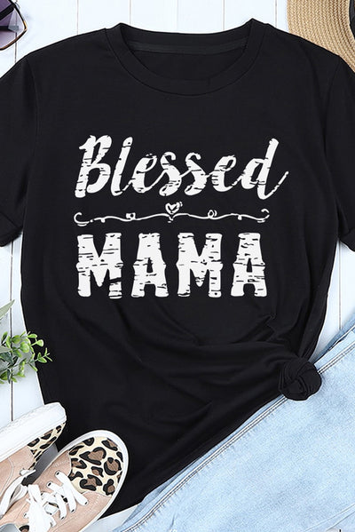 BLESSED MAMA Graphic Tee - SHE BADDY© ONLINE WOMEN FASHION & CLOTHING STORE