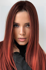 13*2" Full-Machine Wigs Synthetic Mid-Length Straight 27" - SHE BADDY© ONLINE WOMEN FASHION & CLOTHING STORE