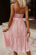 Lace Adjustable Spaghetti Strap Tiered Dress - SHE BADDY© ONLINE WOMEN FASHION & CLOTHING STORE
