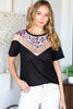 Leopard Chevron Round Neck Top