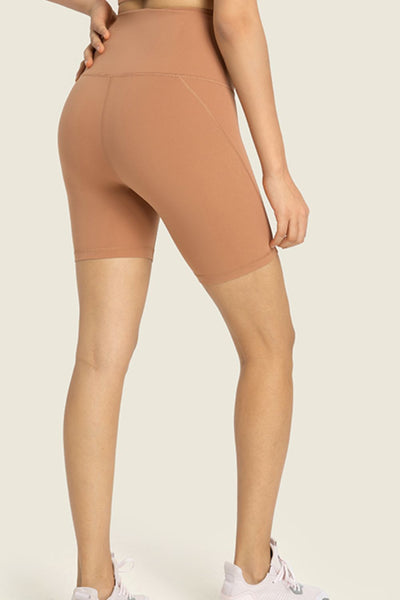 Seamless High-Rise Wide Waistband Biker Shorts - SHE BADDY© ONLINE WOMEN FASHION & CLOTHING STORE