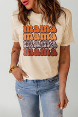 MAMA Graphic Cuffed Sleeve Tee - SHE BADDY© ONLINE WOMEN FASHION & CLOTHING STORE