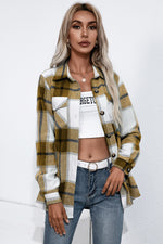 Plaid Button Up Flannel Shirt - SHE BADDY© ONLINE WOMEN FASHION & CLOTHING STORE