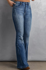 High Waist Flare Jeans with Pockets - SHE BADDY© ONLINE WOMEN FASHION & CLOTHING STORE
