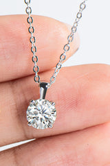 925 Sterling Silver 1 Carat Moissanite Chain-Link Necklace - SHE BADDY© ONLINE WOMEN FASHION & CLOTHING STORE