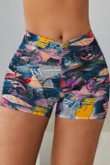 Wide Waistband High Waist Yoga Shorts - SHE BADDY© ONLINE WOMEN FASHION & CLOTHING STORE