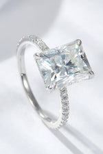 4 Carat Moissanite 4-Prong Side Stone Ring - SHE BADDY© ONLINE WOMEN FASHION & CLOTHING STORE