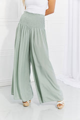 HEYSON Full Size Beautiful You Smocked Palazzo Pants - SHE BADDY© ONLINE WOMEN FASHION & CLOTHING STORE