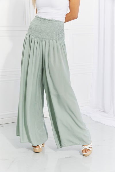 HEYSON Full Size Beautiful You Smocked Palazzo Pants - SHE BADDY© ONLINE WOMEN FASHION & CLOTHING STORE