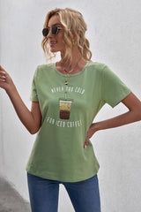 Never Too Cold for Iced Coffee Tee - SHE BADDY© ONLINE WOMEN FASHION & CLOTHING STORE