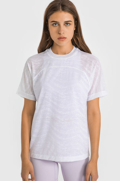 Breathable and Lightweight Short Sleeve Sports Top - SHE BADDY© ONLINE WOMEN FASHION & CLOTHING STORE