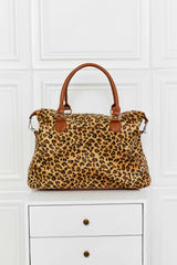 Animal Print Brushed Weekender Bag - SHE BADDY© ONLINE WOMEN FASHION & CLOTHING STORE