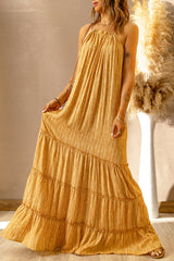 Frill Trim Sleeveless Maxi Dress - SHE BADDY© ONLINE WOMEN FASHION & CLOTHING STORE