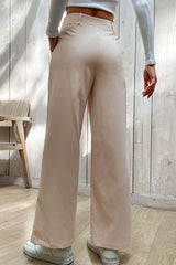 Center Seam Wide Leg Pants - SHE BADDY© ONLINE WOMEN FASHION & CLOTHING STORE