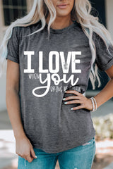 I LOVE YOU Crewneck T-Shirt - SHE BADDY© ONLINE WOMEN FASHION & CLOTHING STORE