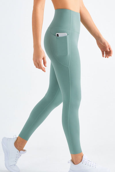 Highly Stretchy Elastic Waistband Pocket Yoga Leggings - SHE BADDY© ONLINE WOMEN FASHION & CLOTHING STORE