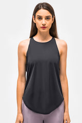 Cut Out Back Sports Tank Top - SHE BADDY© ONLINE WOMEN FASHION & CLOTHING STORE