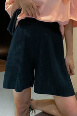 Accordion Pleated Wide Leg Shorts - SHE BADDY© ONLINE WOMEN FASHION & CLOTHING STORE