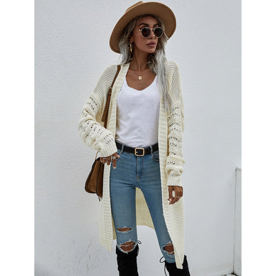 Horizontal Ribbing Open Front Duster Cardigan - SHE BADDY© ONLINE WOMEN FASHION & CLOTHING STORE