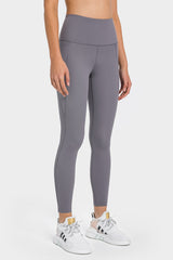 High Waist Ankle-Length Yoga Leggings with Pockets - SHE BADDY© ONLINE WOMEN FASHION & CLOTHING STORE
