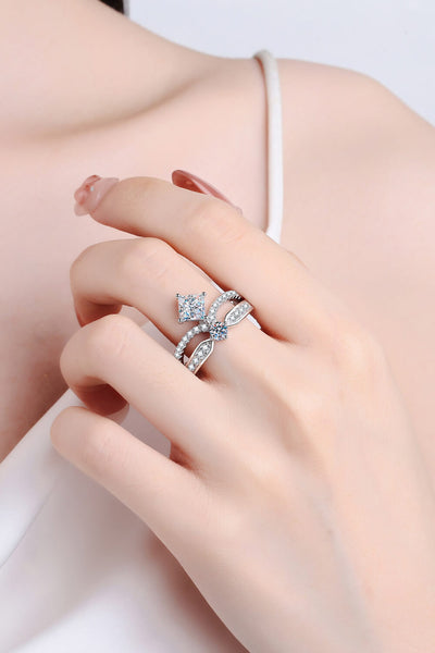 925 Sterling Silver Moissanite Crown Ring - SHE BADDY© ONLINE WOMEN FASHION & CLOTHING STORE